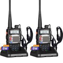 Rádio amador BAOFENG UV-5R versão atualizada de 8W, UV5R de 2ª geração (versão de atualização UV5R), pacote com 2 unidades, preto