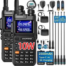 Rádio amador BAOFENG UV26 10W, bateria tipo C de 2500mAh, pacote com 2 unidades