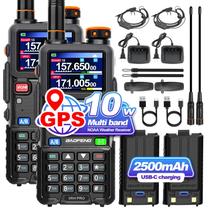 Rádio amador portátil de longo alcance BAOFENG 5RH PRO GPS 10W, rádio bidirecional portátil de longo alcance, 640 canais, receptor meteorológico NOAA, walkie-talkies com fone de ouvido, bateria recarregável USB-C de 2500mAh, atualização do baofeng 5RM,2 unidades Rádio amador portátil de longo alcance BAOFENG 5RH PRO GPS 10W, rádio bidirecional portátil de longo alcance, 640 canais, receptor meteorológico NOAA, walkie-talkies com fone de ouvido, bateria recarregável USB-C de 2500mAh, atualização do baofeng 5RM,2 unidades