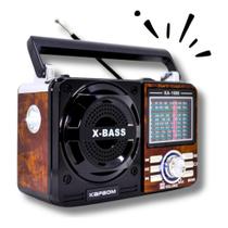 Radio Amfm A Pilha Retro Vintage Antigo Recarregavel Usb Co