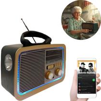 Rádio Antigo Portátil USB TF Player Presente Natal