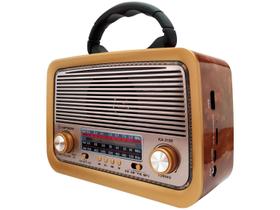 Radio Antigo Vintage Retrô Bluetooth Am Fm Led Aux - Kapbom