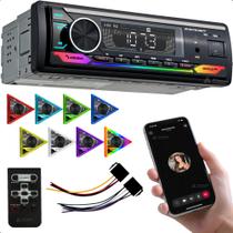 Rádio Auto Som Automotivo Aparelho MP3 Conexão Bluetooth 2 entrada USB SD Saída Subwoofer ES-3307C