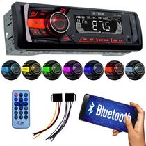 Rádio Auto Som Automotivo Aparelho MP3 p/ Carro Entrada USB SD Aux Bluetooth Rádio Auto Som Automotivo Aparelho MP3 p/ Carro Entrada USB SD Aux Bluetooth