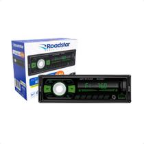 Rádio Automotivo 1Din Bluetooth USB Aux 12V/24V com Controle Remoto 4 Canais 52WRMS Roadstar RS2724BR MI