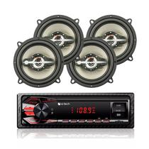 Rádio Automotivo + 4 Falantes Le Son 5 Pol Ls5 Som Carro - ETECH IMPORTS