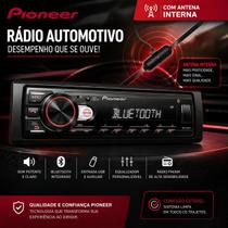 Radio Automotivo Aparelho Pioneer Mp3 Player Mvh235bt Com Usb Bluetooth Am Fm Som Automotivo para Carro Com Antena Interna