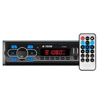 Rádio automotivo com 2 entradas usb/sd/auxiliar/bluetooth/controle 4x25w - h-tech