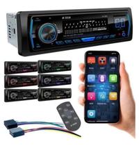 Rádio automotivo com usb/sd/auxiliar/bluetooth/função dsp e controle de sub 4x60w - h-tech