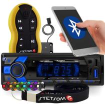 Radio Automotivo Mp3 Player Bluetooth Usb Display Colorido Com Controle Longa Distancia Stetsom