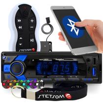 Radio Automotivo Mp3 Player Bluetooth Usb Display Colorido Com Controle Longa Distancia Stetsom