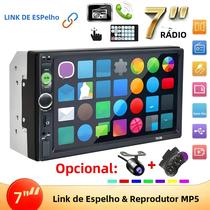 Rádio Automotivo MP5 Player Bileeko De 7 Polegadas Double Din Com Controle De Volante, USB, AUX E