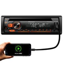 Rádio Automotivo Pioneer DEH-S1280UB Som Bluetooth MP3 Player 1 Din Android Mixtrax USB AUX Toca CD