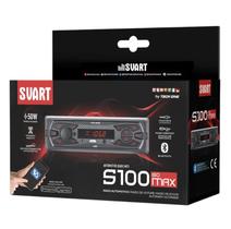 Rádio Automotivo S100 Svart Tech One Mp3 Player Bluetooth