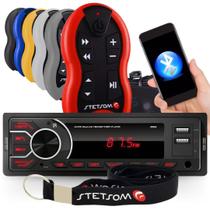 Radio Automotivo Sem Toca Cd Mp3 Player Bluetooth 2 Entrada Usb Carrega Celular