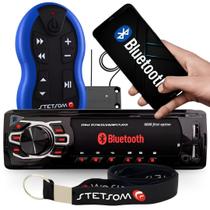 Radio Automotivo Sem Toca Cd Mp3 Player Bluetooth 2 Usb Carrega Celular + Controle 500m Stetsom - First Option