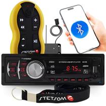 Radio Automotivo Sem Toca Cd Mp3 Player Bluetooth + Controle Longa Distancia Stetsom
