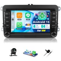 Rádio Automotivo SIXWIN Android 15 Tela Touchscreen 7" 4G 64GB VW