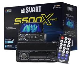 Radio automotivo Svart S500X Pro 2 USB Bluetooth + Suporte