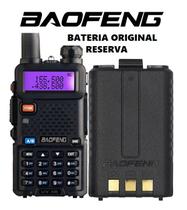 Rádio baofeng uv5r portátil profissional com bateria reserva