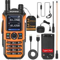 Rádio bidirecional BAOFENG UV-21R recarregável de longo alcance laranja Rádio bidirecional BAOFENG UV-21R recarregável de longo alcance laranja