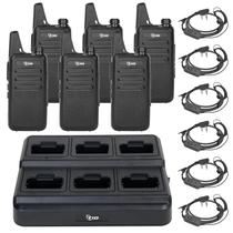 Rádio bidirecional recarregável Walkie Talkies TIDRADIO TD-M8s (pacote com 6)