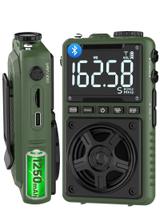 Rádio Bluetooth AM FM de ondas curtas Jazmm com alerta meteorológico NOAA