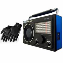 Rádio Bluetooth Retrô Portátil Potente Recarregável Am Fm Usb Sd Sw Tf Luva De Ciclismo Resistente Dedo Longo Bike