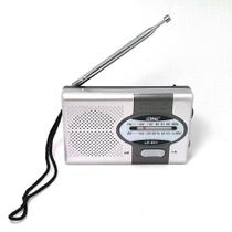 Rádio Bolso Amfm Prateado Le-651-Lelong-Fone Ouvido