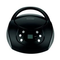 Rádio Boombox CD Player Multilaser SP337 Preto 20 Watts Rádio FM Entrada para Pendrive USB Auxiliar