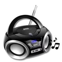 Rádio Boombox CD Player USB FM AM Bluetooth Som Potente Tela Digital Tecnologia Ambiente Músicas