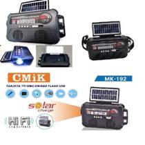 Radio caixa de som com placa solar recarregavel bivolt bluetooth portatil am fm usb sd com lanterna