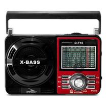 Radio Caixa De Som Portátil 8W Retro D-F10 Grasep Vermelho