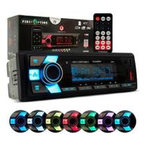 Radio Carro Mp3 Som Automotivo First Option 6699 7 Cores Bt