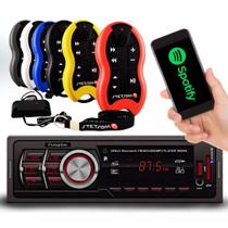 Radio Carro Mp3 Usb Sd Atende Ligação Musica Via Bluetooth + Controle Distancia 500m Stetsom - First Option