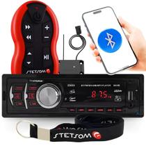 Radio Carro Mp3 Usb Sd Atende Ligação Musica Via Bluetooth + Controle Distancia 500m Stetsom