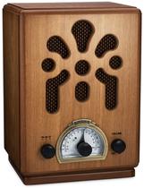 Rádio ClearClick VR43 Vintage de Madeira AM/FM com Bluetooth 110V