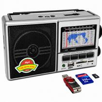 Radio Com Bluetooth Portátil Lelong Le-604 11 Faixas Usb/sd Am Fm 110/220v Bivolt - Envio Rápido