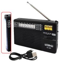 Rádio Com Lanterna Retro Recepção Banda Fm, Am,sw1 E Sw2 Bateria Recarregável LE607 - Lelong