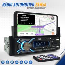 Rádio Com Suporte Ford Fiesta 2007 2008 2009 2010 2011 Bluetooth USB Apoio Celular - Tech One