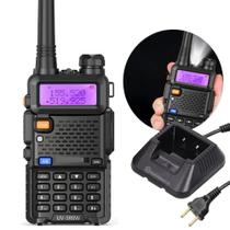 Rádio Comunicador 5W com Antena Dual Band, FM e Bateria 1800mAh BOM5701