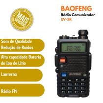 Rádio Comunicador Baofeng UV-5R Longo Alcance, Bateria Duradoura