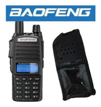 Rádio Comunicador Baofeng Uv82 Profissional Com Capa De Couro