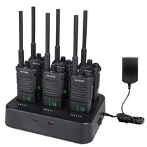 Rádio comunicador bidirecional Retevis RT86 de longo alcance com carregador de 6 vias, kit com 6 unidades Rádio comunicador bidirecional Retevis RT86 de longo alcance com carregador de 6 vias, kit com 6 unidades