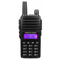 Rádio Comunicador Dual Band IP67 Alcance 10km com Fone de Ouvido Bateria Removível Profissional