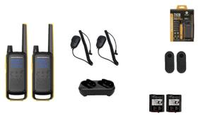 Rádio comunicador Motorola T470 de dois sentidos, 22 canais, recarregável, kit com 2 unidades Rádio comunicador Motorola T470 de dois sentidos, 22 canais, recarregável, kit com 2 unidades