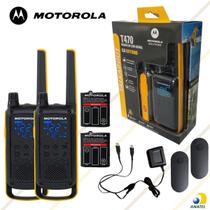 Rádio Comunicador Motorola T470BR Walkie Talkie Resistente IPX4