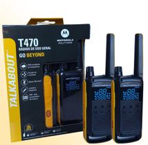 Rádio Comunicador Motorola T470BR Walkie Talkie Resistente IPX4