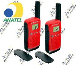 Rádio Comunicador Motorola Talkabout T110 25km Vermelho E Preto 2 Unidades