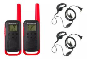 Rádio Comunicador Talkabout Motorola T210BR 32Km Original Homologado Anatel com 2 fones de ouvido in-ear